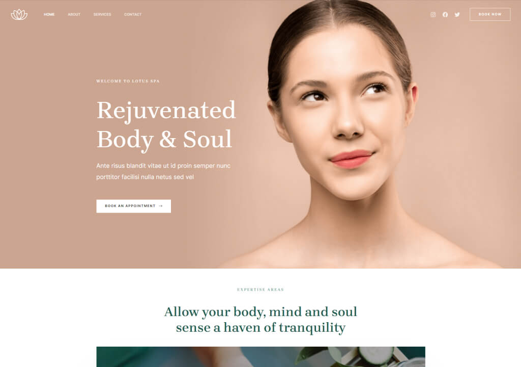 Lotus Spa digital download store themes product featured image 06